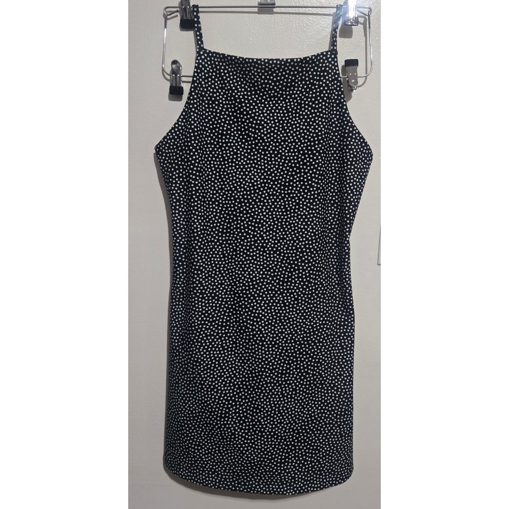 Abercrombie & Fitch YPB sculptLUX Polka Dot Active Dress Black White Large